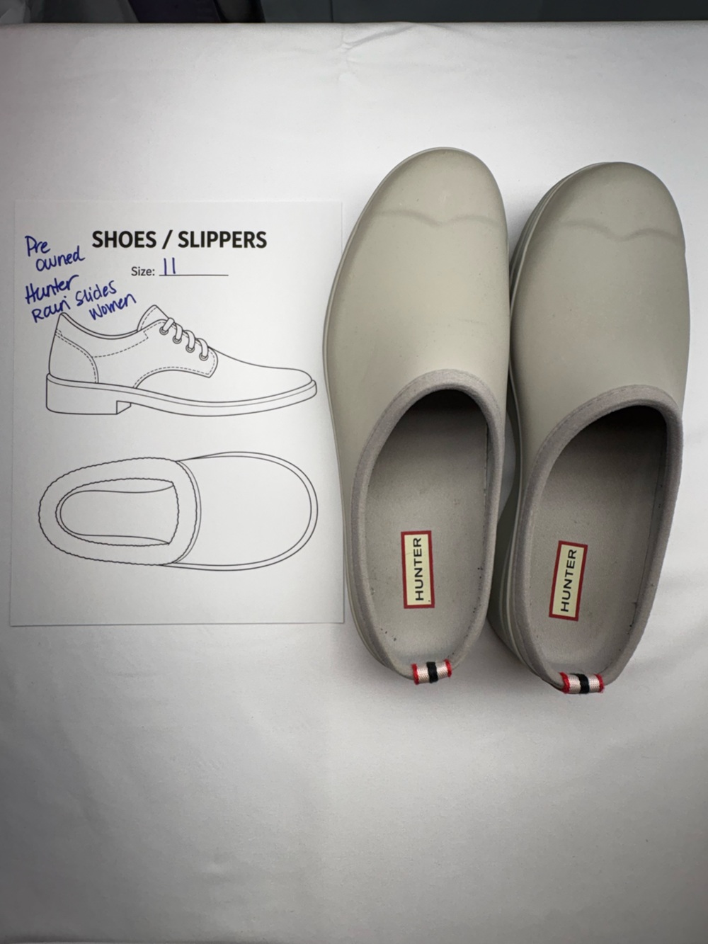 Hunter Men’s Slip-On Loafers — Light Cream